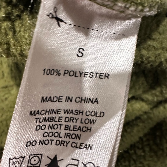 Stüssy Bronson Polar Fleece Drawstring Hoodie Sz: S olive green.Embroidered logo - Picture 9 of 13